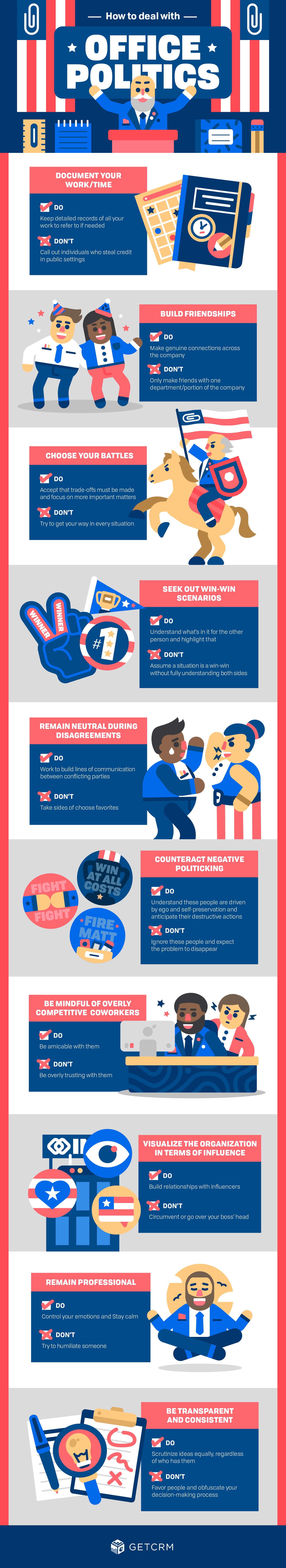 office politics how to deal in workplace infographic