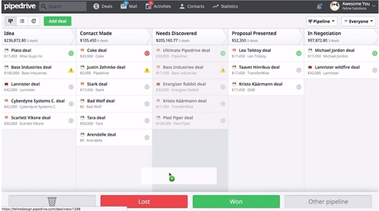 Pipedrive Pipeline Management